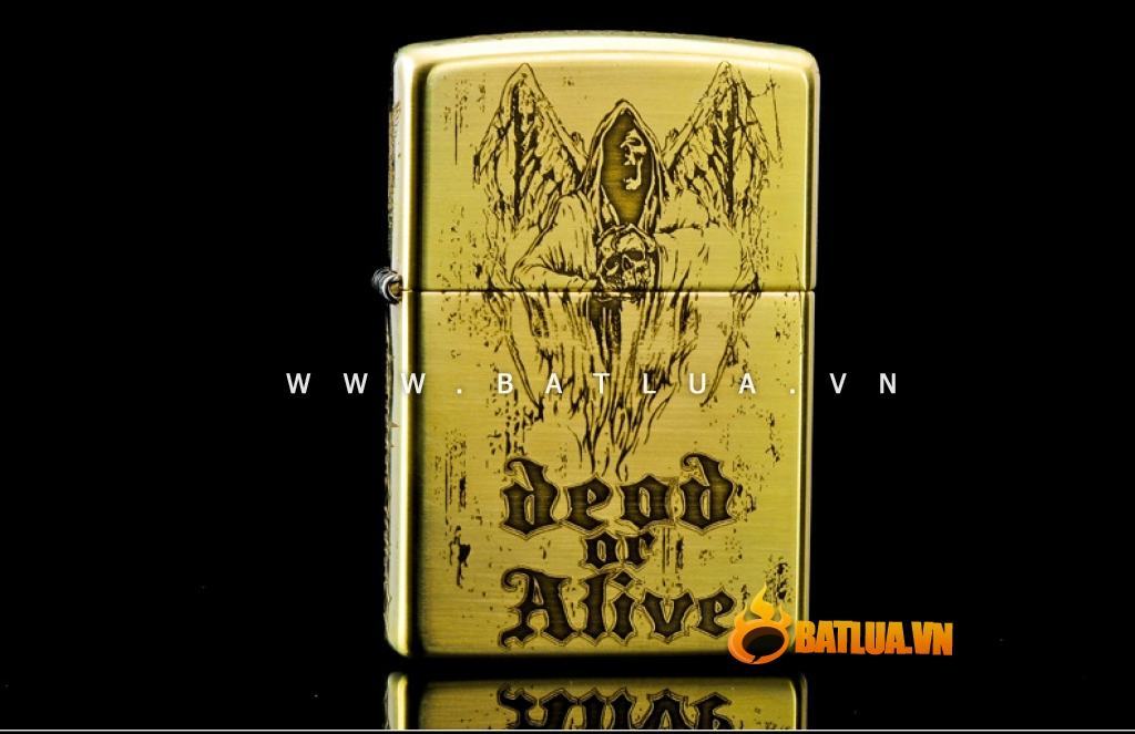 ZIPPO Lighter counter genuine original brass lateral skull danger signs